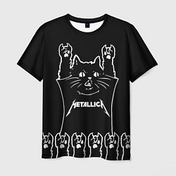 Футболка мужская Metallica: cat rock, цвет: 3D-принт