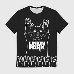 Футболка мужская Linkin Park: cat rock, цвет: 3D-принт