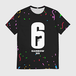 Футболка мужская Rainbow Six конфети, цвет: 3D-принт