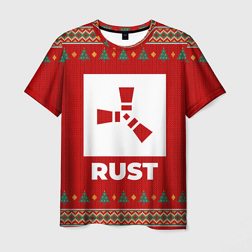 Мужская футболка Rust new year / 3D-принт – фото 1