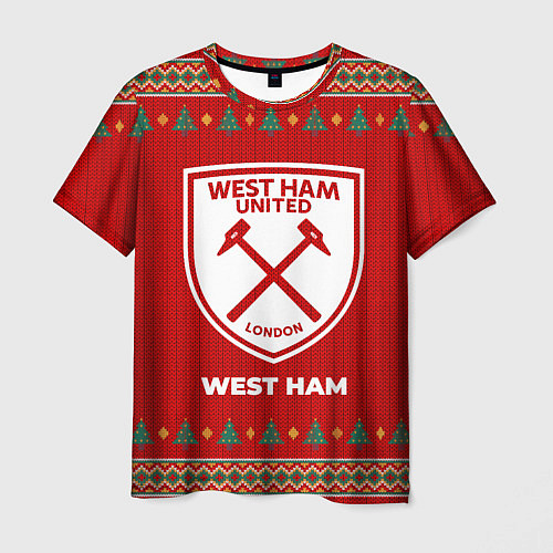 Мужская футболка West Ham new year / 3D-принт – фото 1