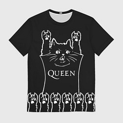 Футболка мужская Queen: cat rock, цвет: 3D-принт
