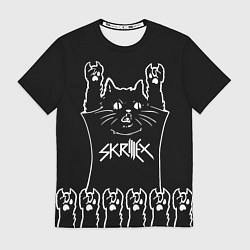 Футболка мужская Skrillex: cat rock, цвет: 3D-принт