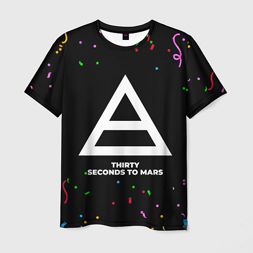 Мужская футболка Thirty Seconds to Mars конфети / 3D-принт – фото 1