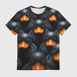 Мужская футболка Черные уточки