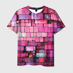 Мужская футболка Pink bricks