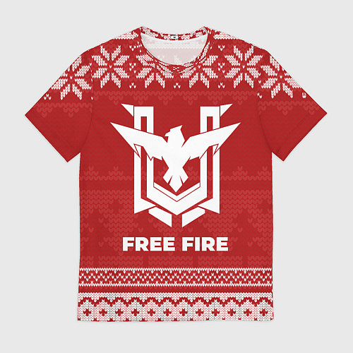 Мужская футболка Новогодний Free Fire / 3D-принт – фото 1