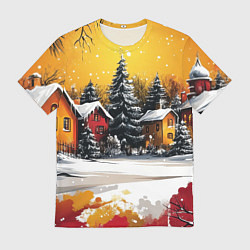 Мужская футболка Новогодний двор
