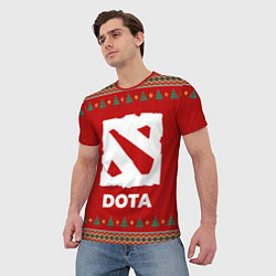 Футболка мужская Dota new year, цвет: 3D-принт — фото 2