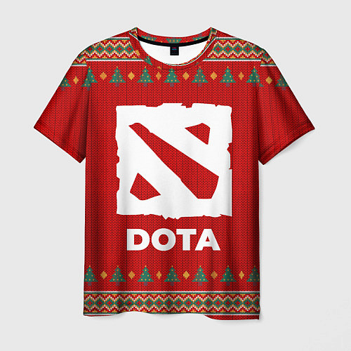 Мужская футболка Dota new year / 3D-принт – фото 1