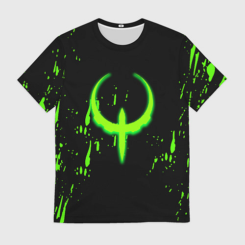 Мужская футболка Quake брызги кислотных красок / 3D-принт – фото 1