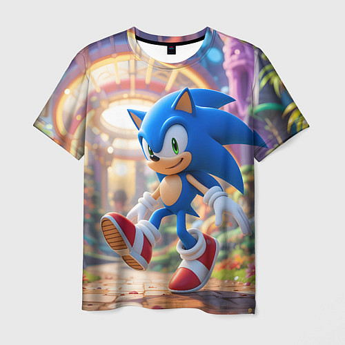 Мужская футболка Sonic фантастический мир / 3D-принт – фото 1