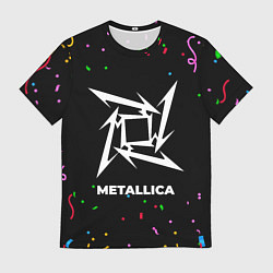 Футболка мужская Metallica конфети, цвет: 3D-принт