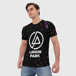 Футболка мужская Linkin Park конфети, цвет: 3D-принт — фото 2