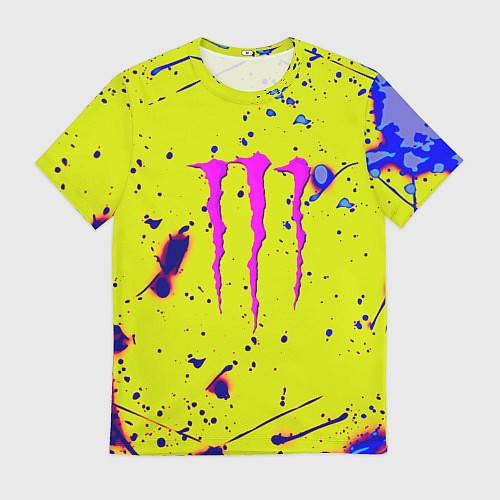 Мужская футболка Monster energy краски / 3D-принт – фото 1