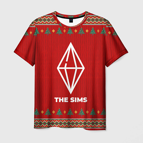 Мужская футболка The Sims new year / 3D-принт – фото 1