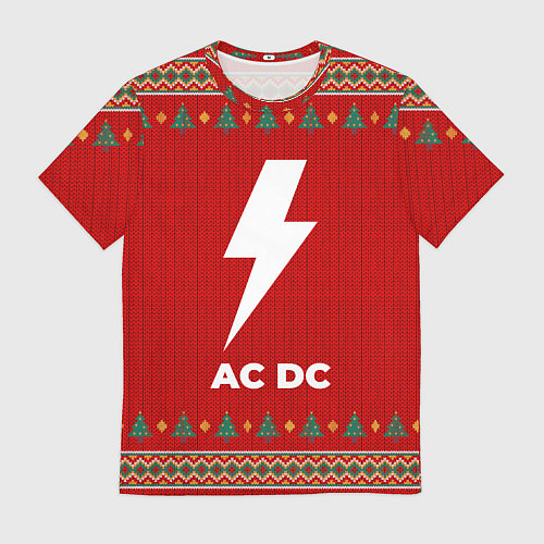 Мужская футболка AC DC new year / 3D-принт – фото 1