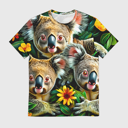 Мужская футболка Три коалы / 3D-принт – фото 1