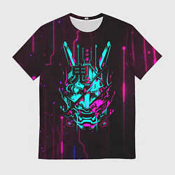 Футболка мужская Самурай киберпанк цифровой, цвет: 3D-принт