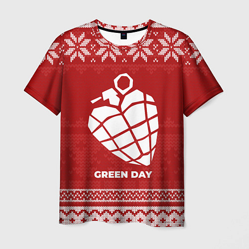 Мужская футболка Новогодний Green Day / 3D-принт – фото 1