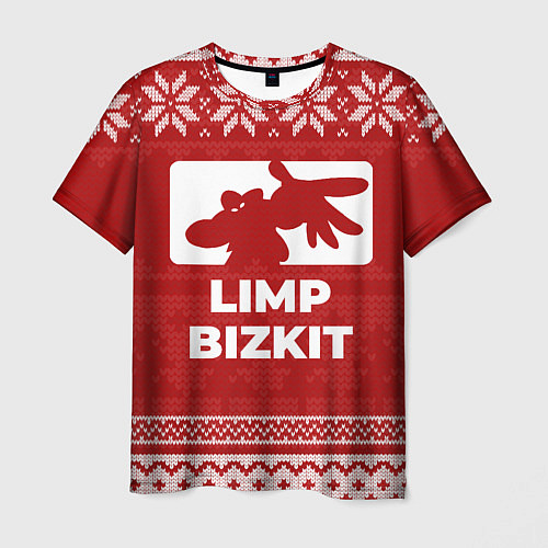 Мужская футболка Новогодний Limp Bizkit / 3D-принт – фото 1