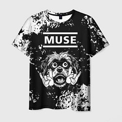 Футболка мужская Muse рок пес, цвет: 3D-принт