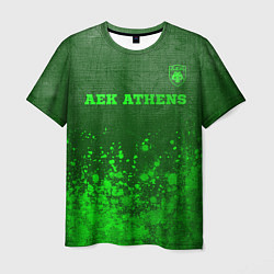 Футболка мужская AEK Athens - green gradient посередине, цвет: 3D-принт