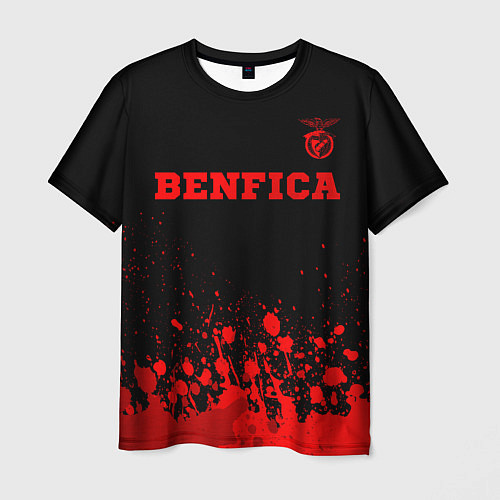 Мужская футболка Benfica - red gradient посередине / 3D-принт – фото 1