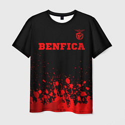 Футболка мужская Benfica - red gradient посередине, цвет: 3D-принт