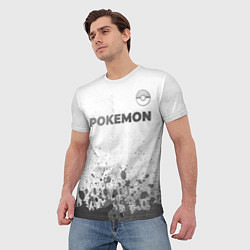 Футболка мужская Pokemon - white gradient посередине, цвет: 3D-принт — фото 2