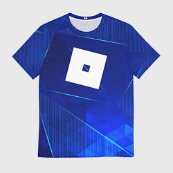 Футболка мужская Roblox blue poly, цвет: 3D-принт