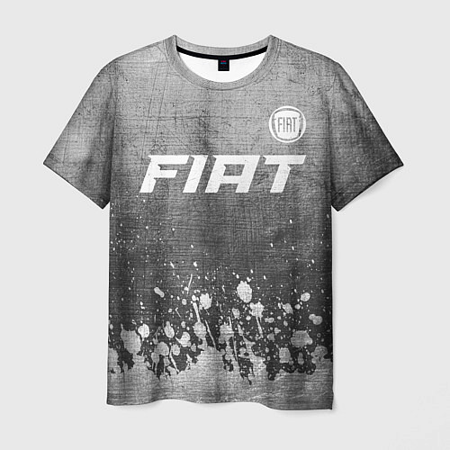 Мужская футболка Fiat - grey gradient посередине / 3D-принт – фото 1