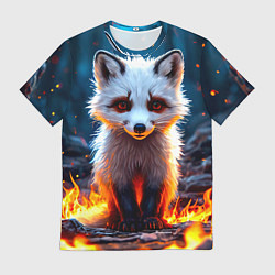 Футболка мужская Песец в огне, цвет: 3D-принт