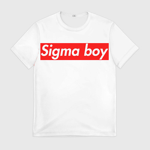 Мужская футболка A real sigma boy merch meme надпись из песни в тик / 3D-принт – фото 1