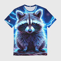 Футболка мужская Енот в разрядах молний, цвет: 3D-принт