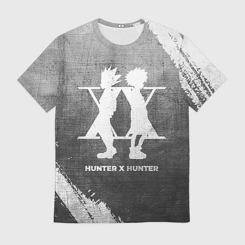 Мужская футболка Hunter x Hunter - grey gradient / 3D-принт – фото 1