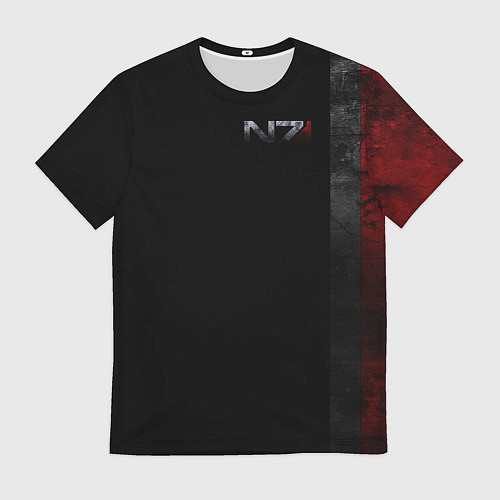 Мужская футболка Shepard N7 - темный / 3D-принт – фото 1