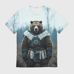 Футболка мужская Воин русский медведь, цвет: 3D-принт