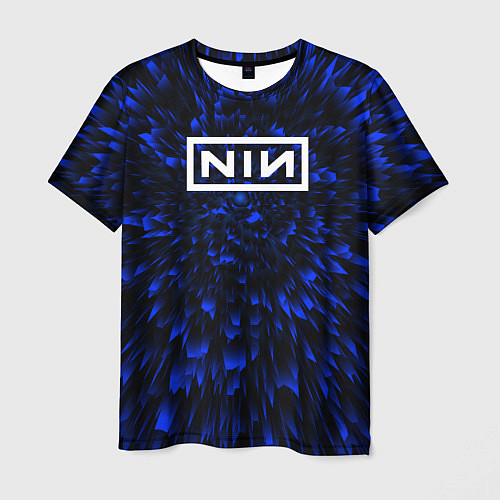 Мужская футболка Nine Inch Nails blue energy / 3D-принт – фото 1