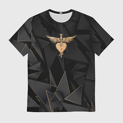 Футболка мужская Bon Jovi golden poly, цвет: 3D-принт