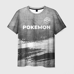 Мужская футболка Pokemon - grey gradient посередине