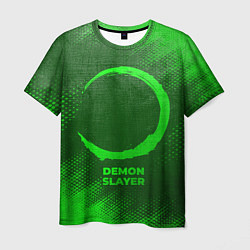 Футболка мужская Demon Slayer - green gradient, цвет: 3D-принт