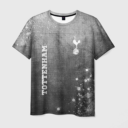 Мужская футболка Tottenham - grey gradient вертикально / 3D-принт – фото 1