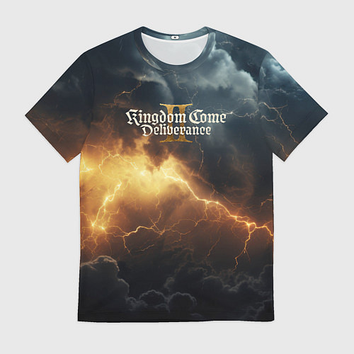Мужская футболка Kingdom Come Deliverance 2 лого на черном небе / 3D-принт – фото 1