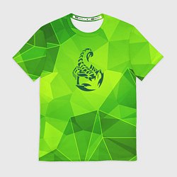 Футболка мужская Scorpions green poly, цвет: 3D-принт