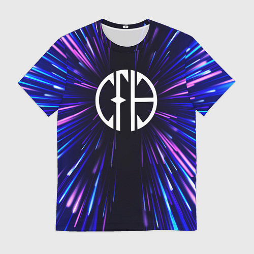 Мужская футболка Pantera neon energy / 3D-принт – фото 1