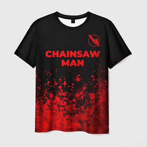Мужская футболка Chainsaw Man - red gradient посередине / 3D-принт – фото 1