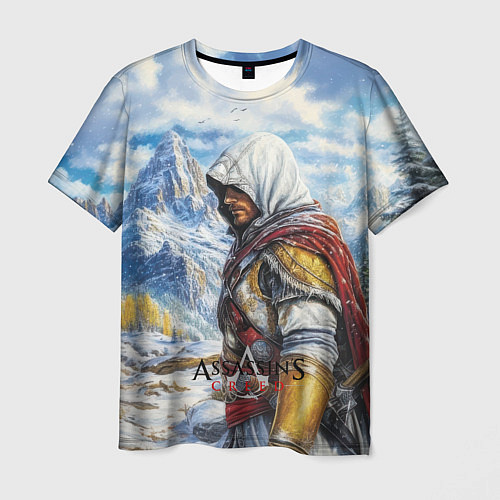 Мужская футболка Assassins Creed winter / 3D-принт – фото 1