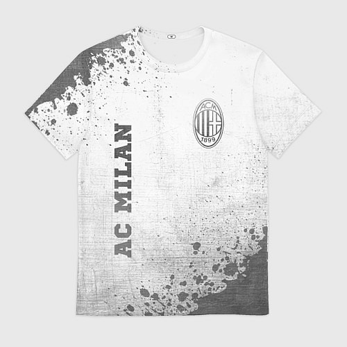 Мужская футболка AC Milan - white gradient вертикально / 3D-принт – фото 1