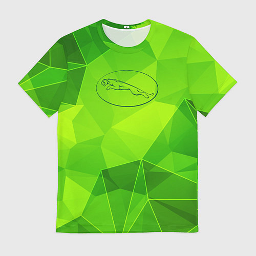 Мужская футболка Jaguar green poly / 3D-принт – фото 1